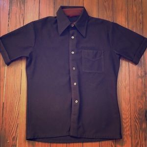 Polyester Realness, Dark brown button up No gender